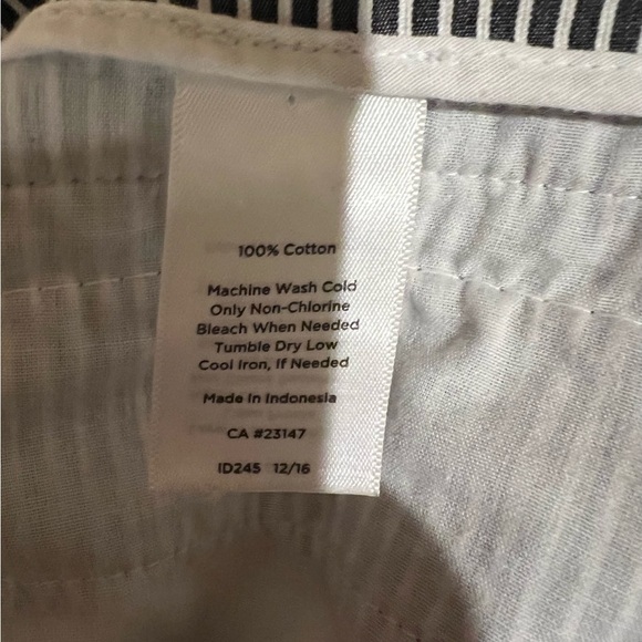 Talbots the perfect crop blue/white stripe pants size 14 - Picture 3 of 4